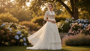 Dirndl inspiriertes Brautkleid mit Schürze